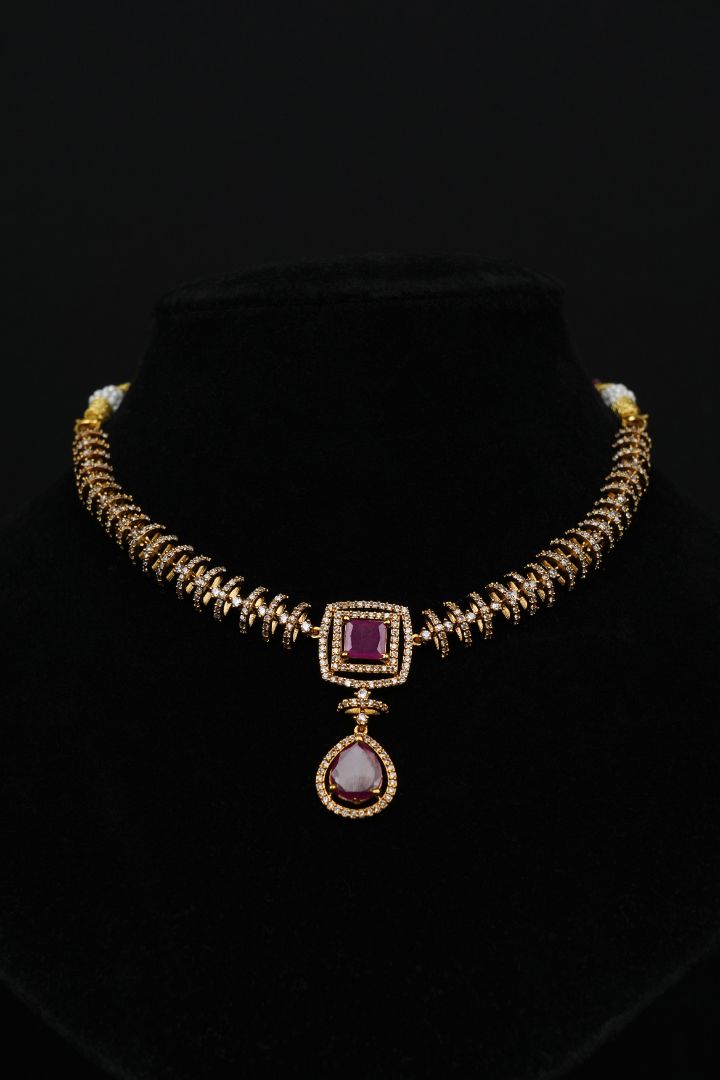 Scarlet Majesty Necklace & Earring Set