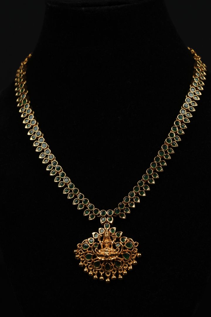 Antique Lakshmi Temple Necklace Set – Royal Heritage