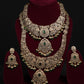 Heritage Heirloom Antique Gold Bridal Necklace Set – Emerald Accents
