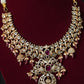 Antique Gold-Plated Bridal Necklace Set with Ruby & Kundan Detailing