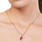 🐟 Elegant Gold Fish Pendant Necklace with Red & CZ Accents ✨
