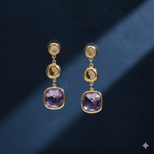 Amora Lavender Drop Earrings