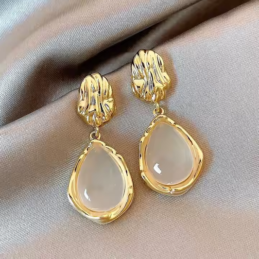 Glossy Gold Bold Hoop Earrings - Anti-tarnish