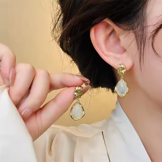 Glossy Gold Bold Hoop Earrings - Anti-tarnish