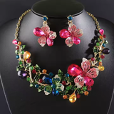 Enchanted Garden Statement Necklace & Earring Set
