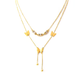 Elegant Gold Butterfly Layered Necklace - Anti-tarnish