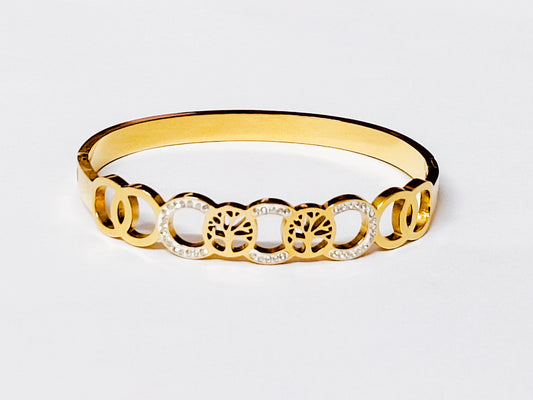 Eterna Tree of Life Bangle – Tarnish-Resistant