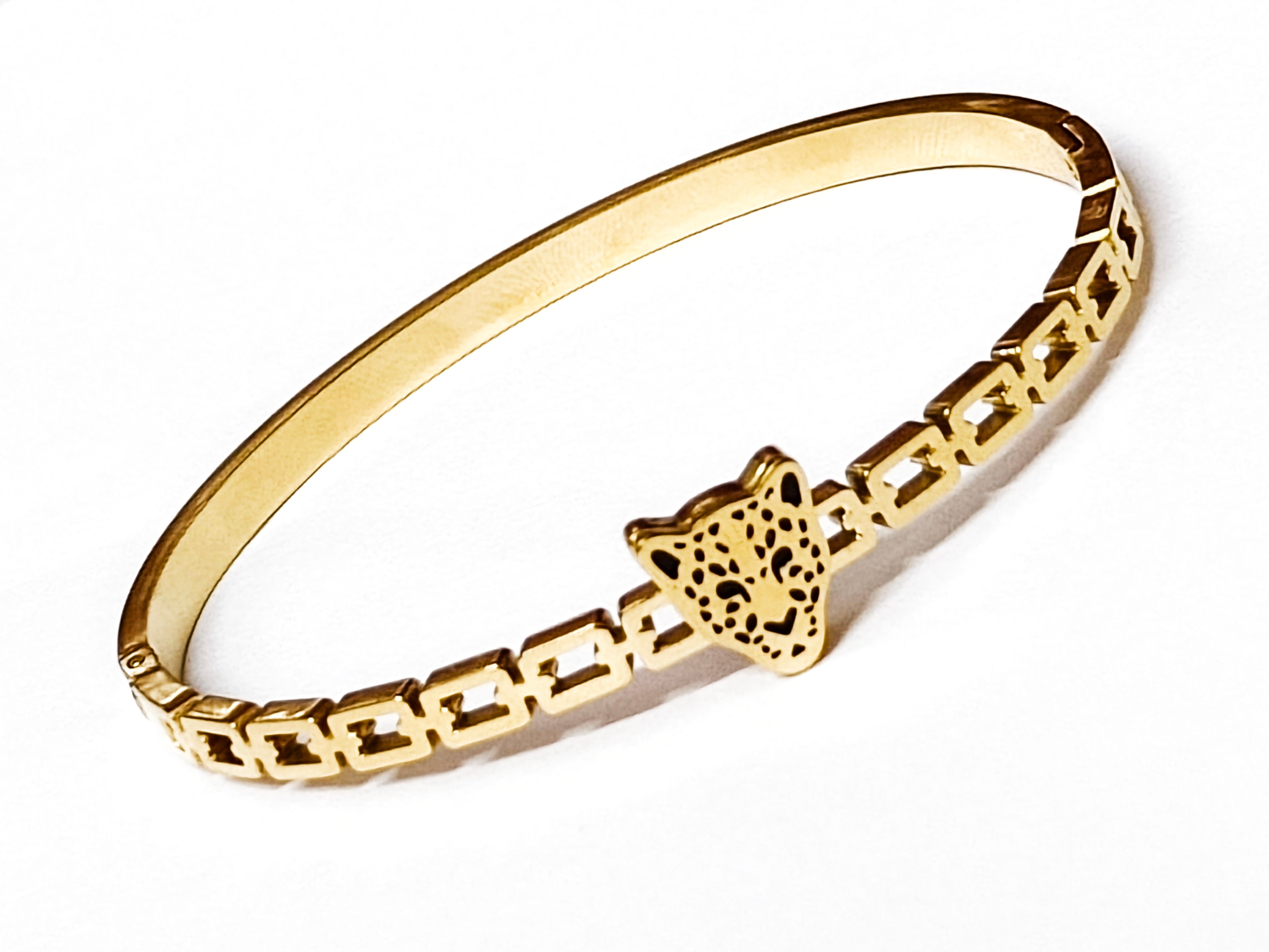 Radiant Panther Gold Bracelet – Tarnish-Resistant
