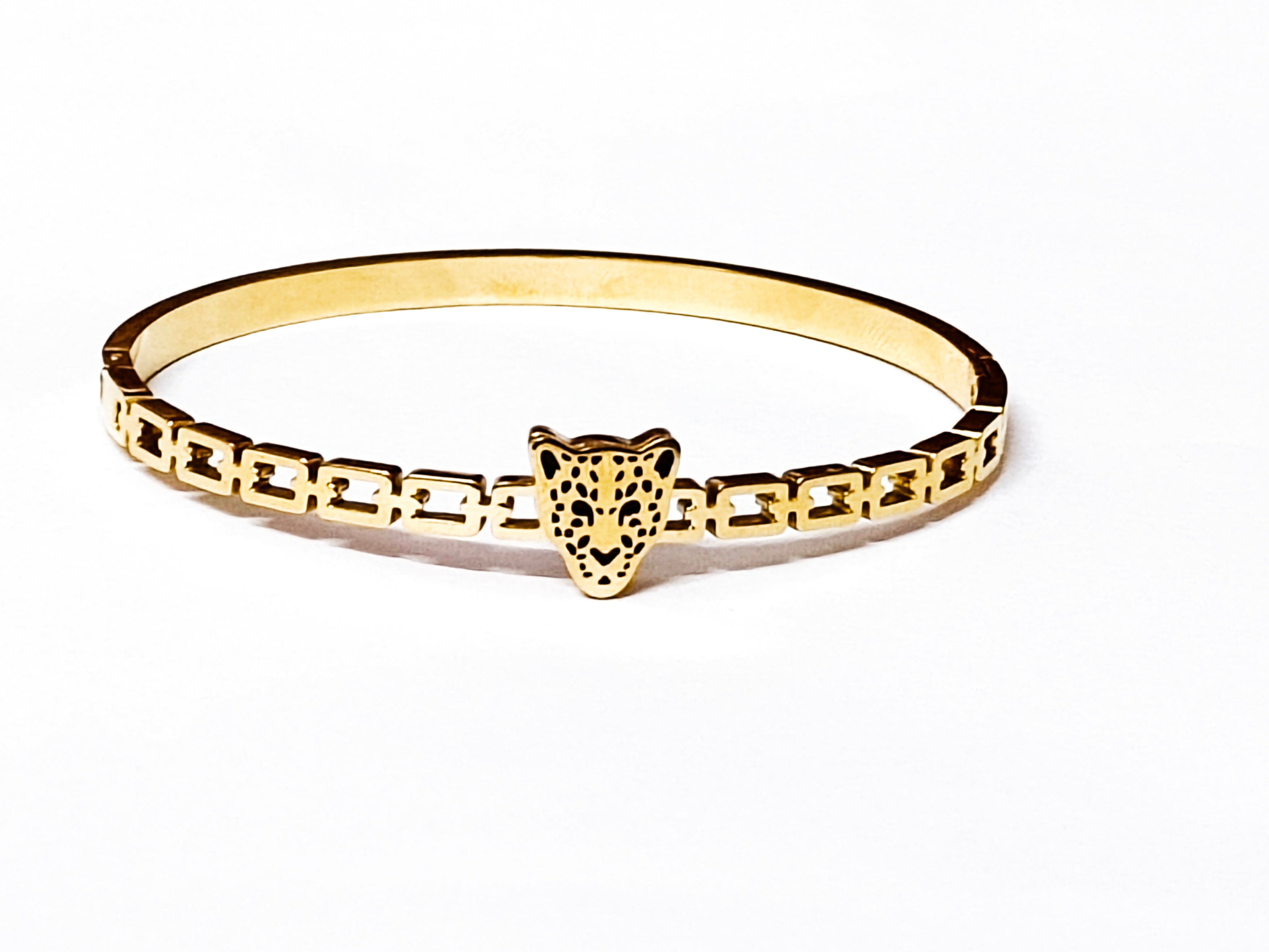 Radiant Panther Gold Bracelet – Tarnish-Resistant