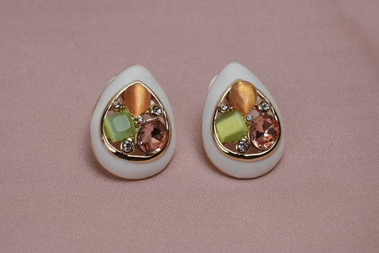 Pastel Glow Enamel Pendant Set – Gold Plated