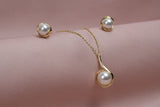 ✨ Classic Pearl Glow Pendant & Earrings Set