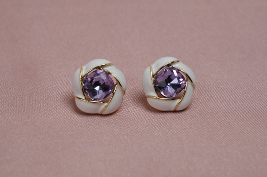 ✨ Elegant Lavender Bloom Pendant & Earrings Set