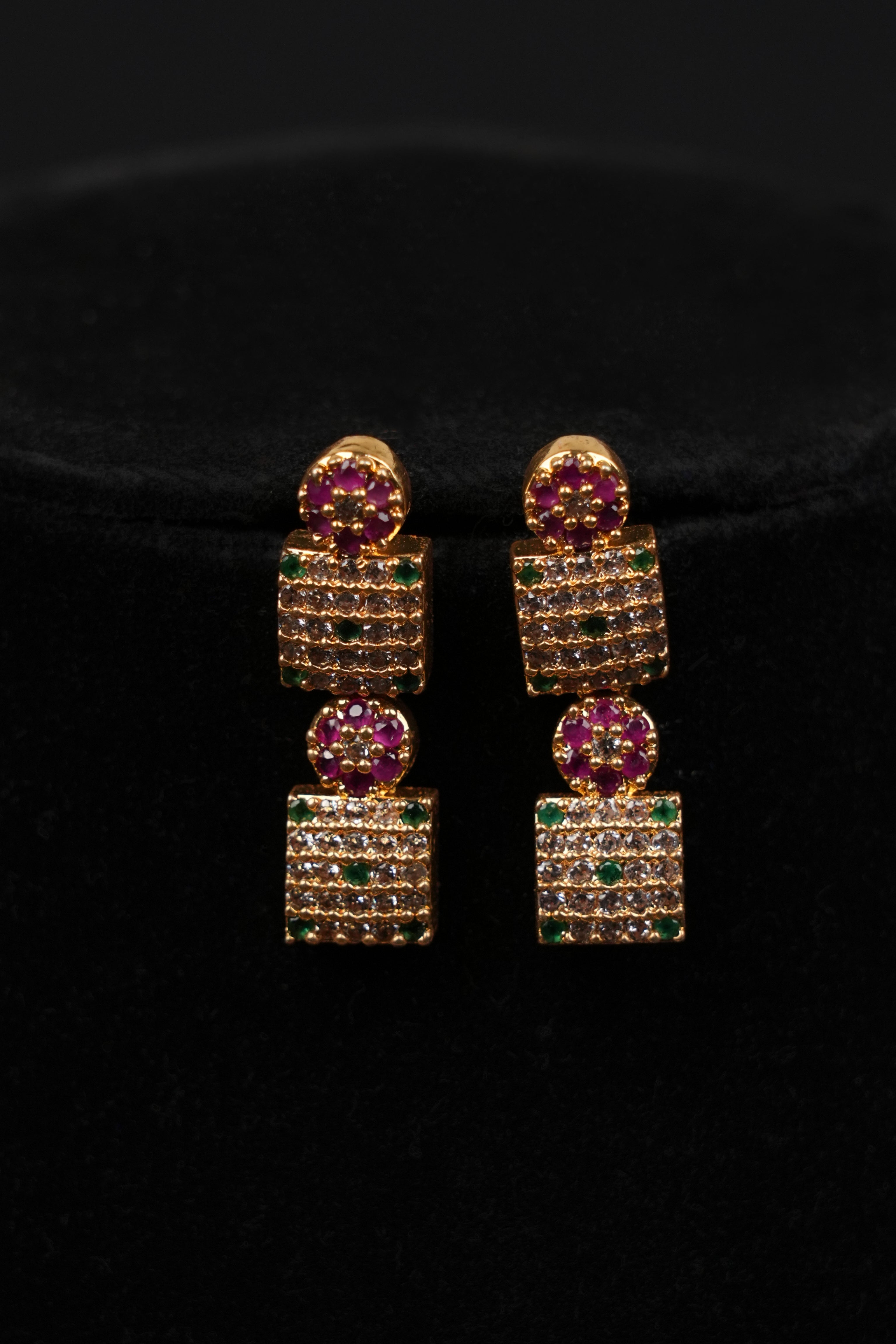 Ruby Emerald Gold Royale Set
