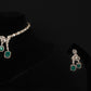 Elegant Kundan & Emerald Green Stone Necklace Set