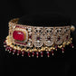 Premium  Regal Kundan Ruby Choker Necklace and Earring set