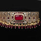 Premium  Regal Kundan Ruby Choker Necklace and Earring set