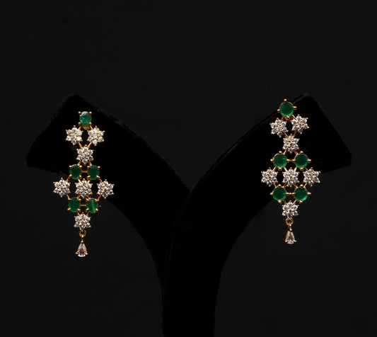 Antique Gold Choker Necklace Set with Statement Stones