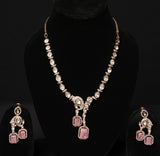 Regal Radiance Kundan Necklace Set with Amethyst Accents