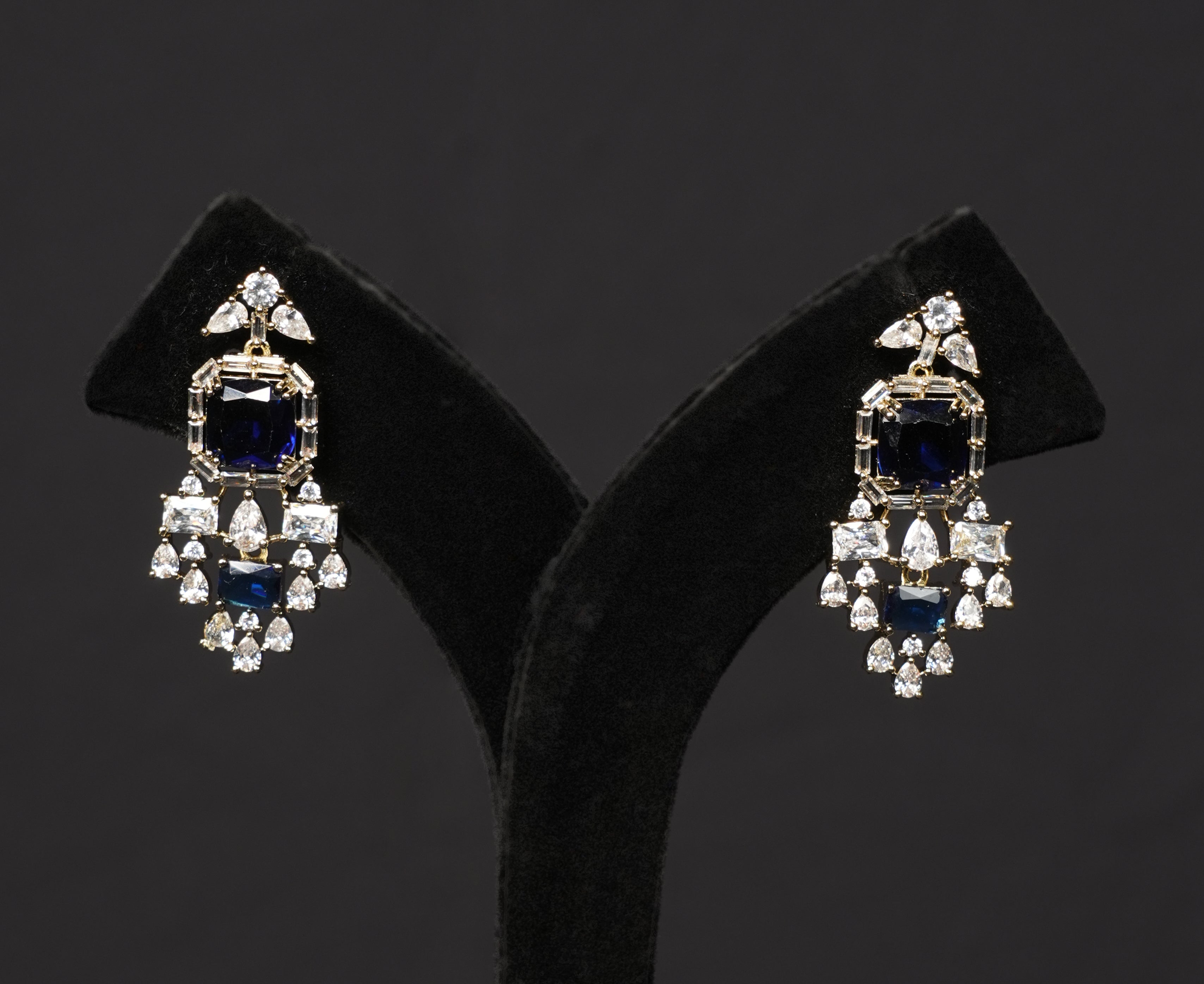 Elira Royal Blue and Silver-Tone Necklace Set