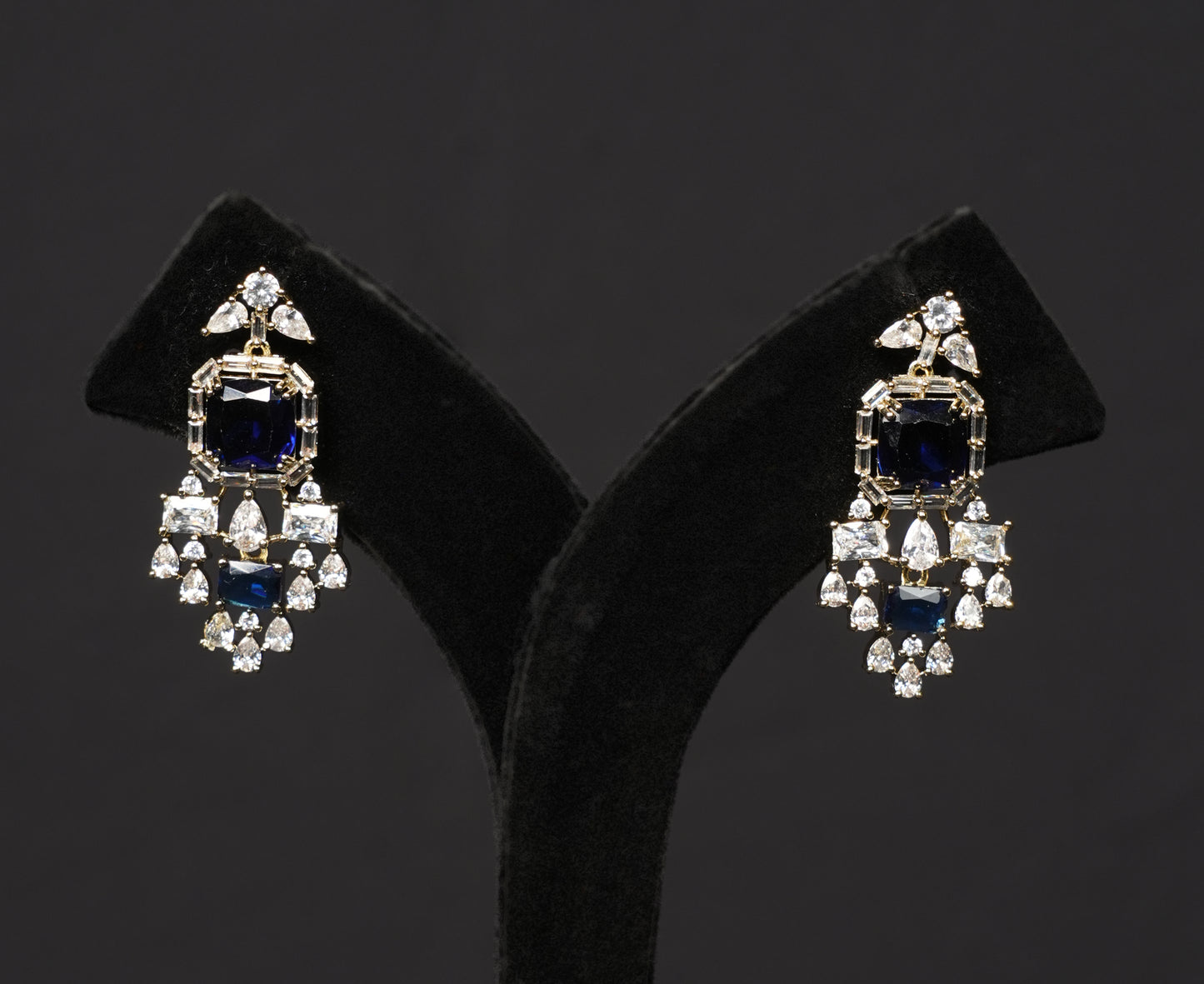 Elira Royal Blue and Silver-Tone Necklace Set