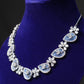 Sapphire Bloom CZ Necklace Set