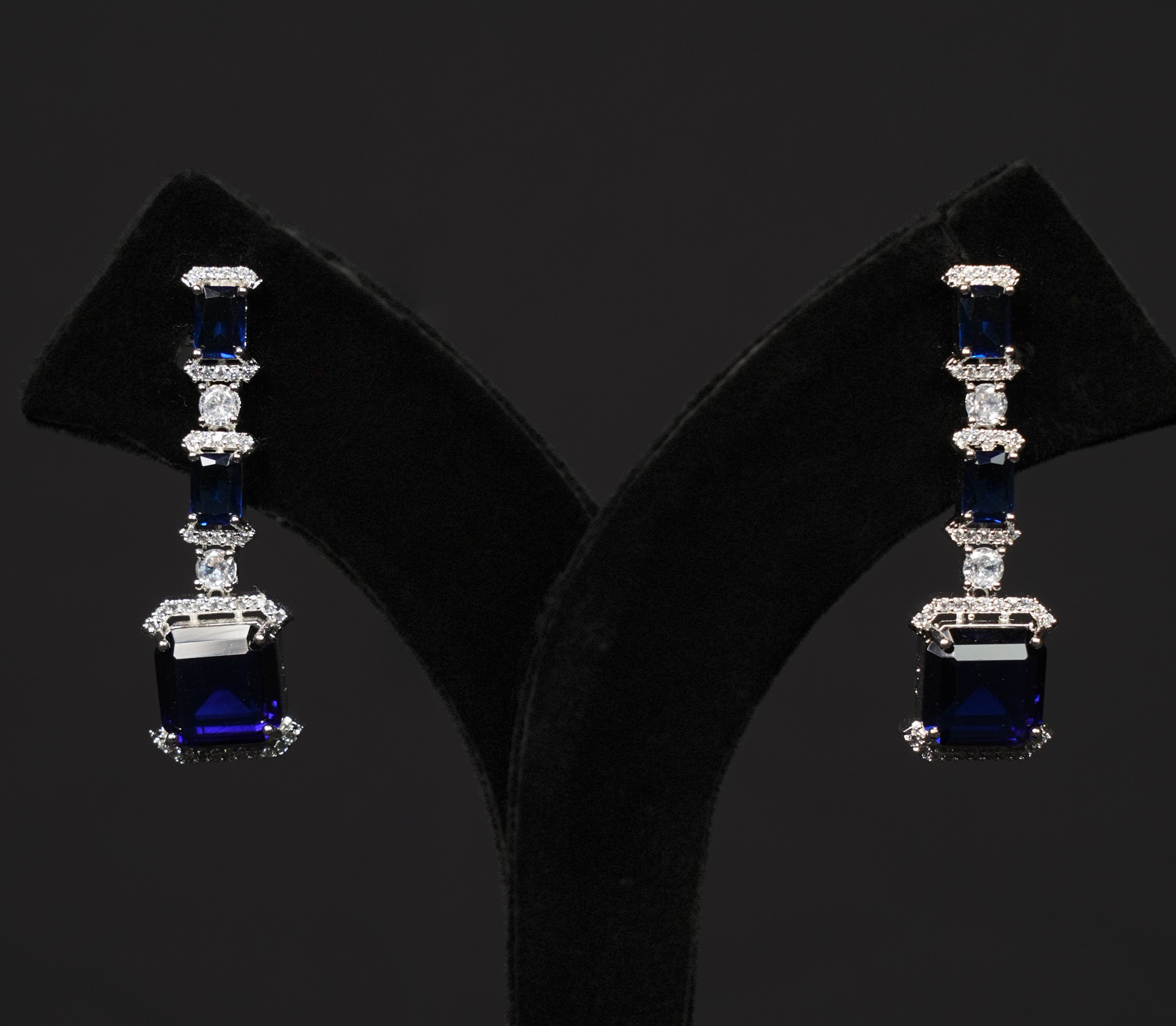 Royal Sapphire Elegance Necklace & Earring Set