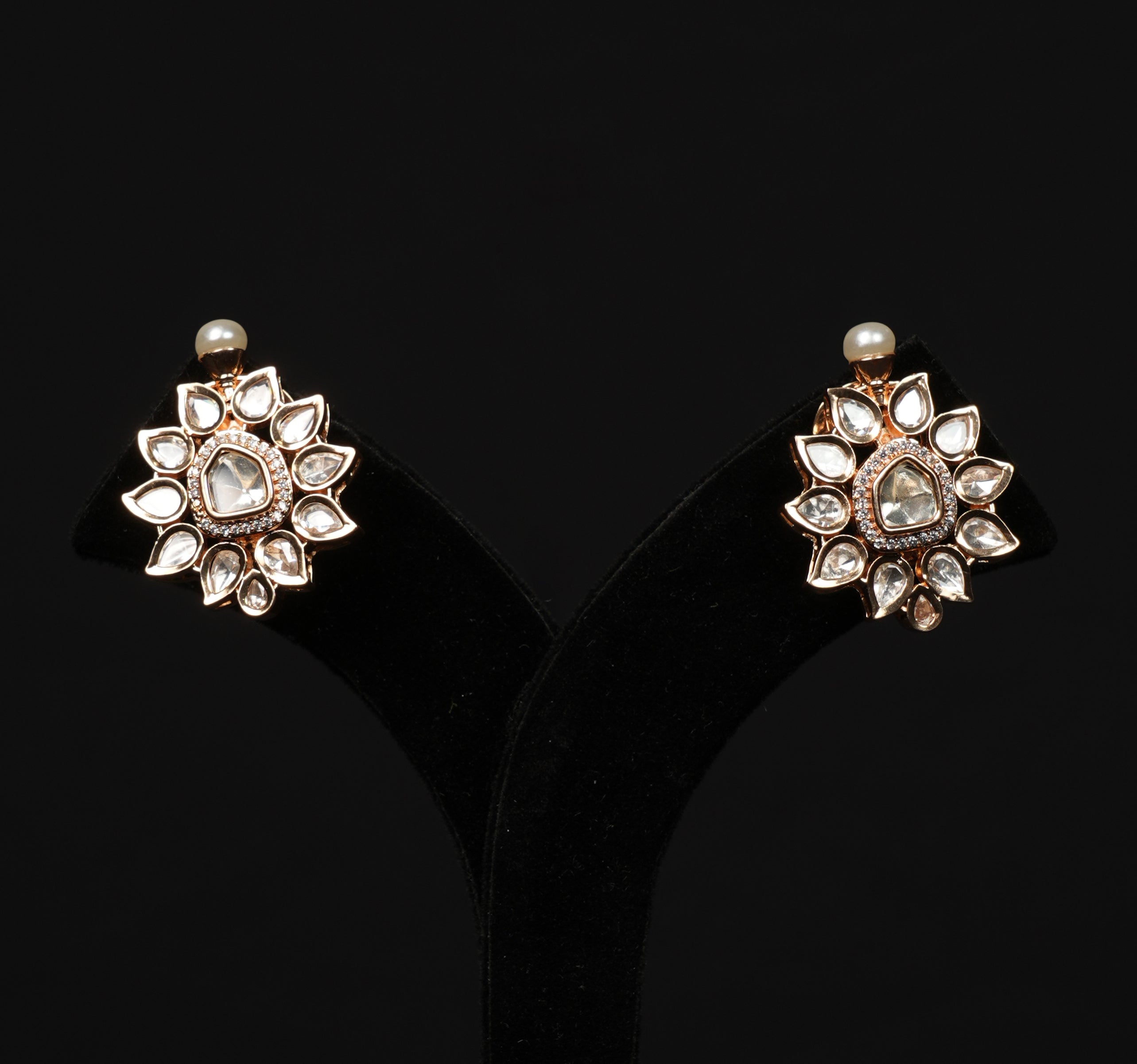 Royal Kundan Pearl Choker Set with Statement Earrings