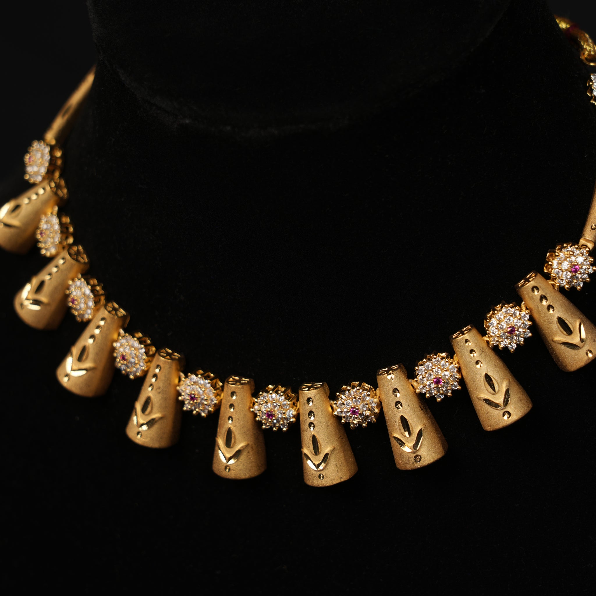 Elegant Forming Gold  Geometric Necklace , Earrings Set