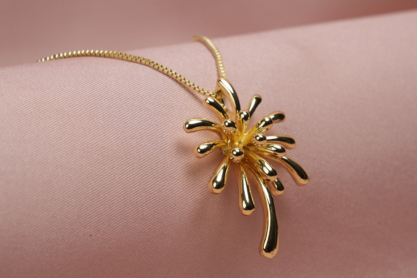 Golden Bloom Pendant Set – Bubble Aura Signature