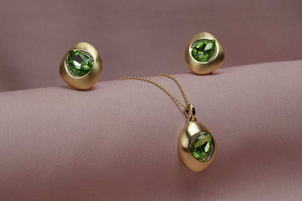Elara Olive Luxe Pendant Set