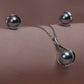 Pearl Pendant Necklace & Stud Earrings Set