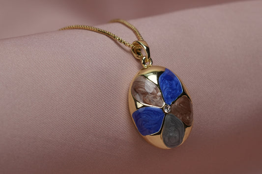 Niraya Petal Glow Enamel Pendant Set