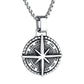 🧭 Compass Star Pendant Necklace – Bold, Directional Statement