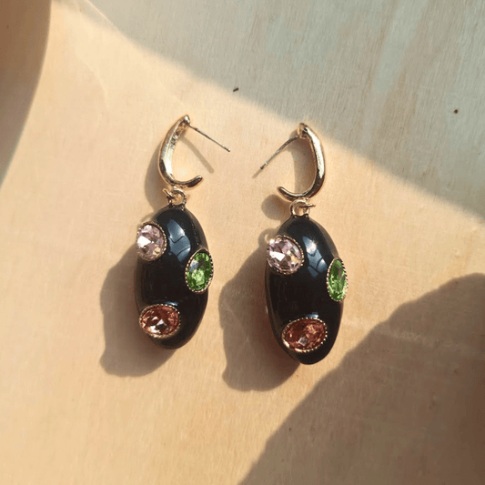 Cosmo Noir Gem Drop Earrings