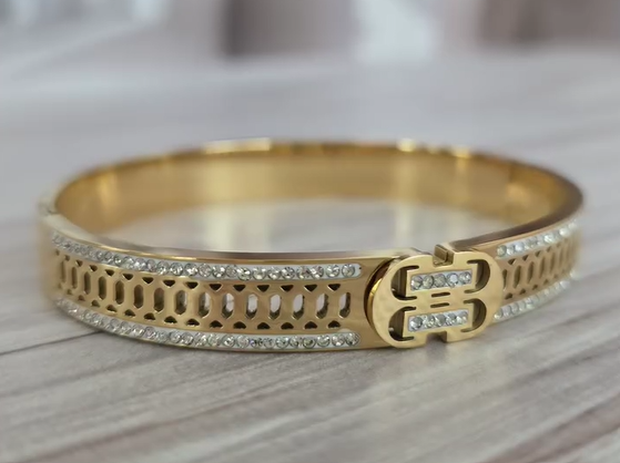 Radiant Bolt – Gold Plated CZ Bracelet