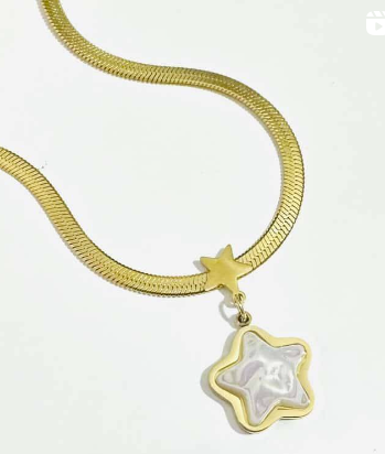 Snake Chain with Mother of Pearl Star