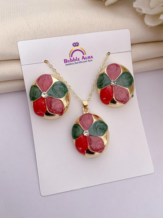 PetalGlow Pendant Set