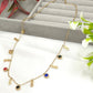 Elegant Infinity Charm Necklace with Multicolor Accents – Gold Finish