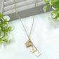 Triple Butterfly Pendant Necklace – Elegant Gold Finish
