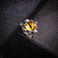Dragon's Eye Vintage Gothic Ring – Mystic Amber