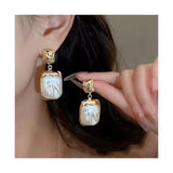 Baroque Luxe Drop Earrings – Irregular Pearl Charm