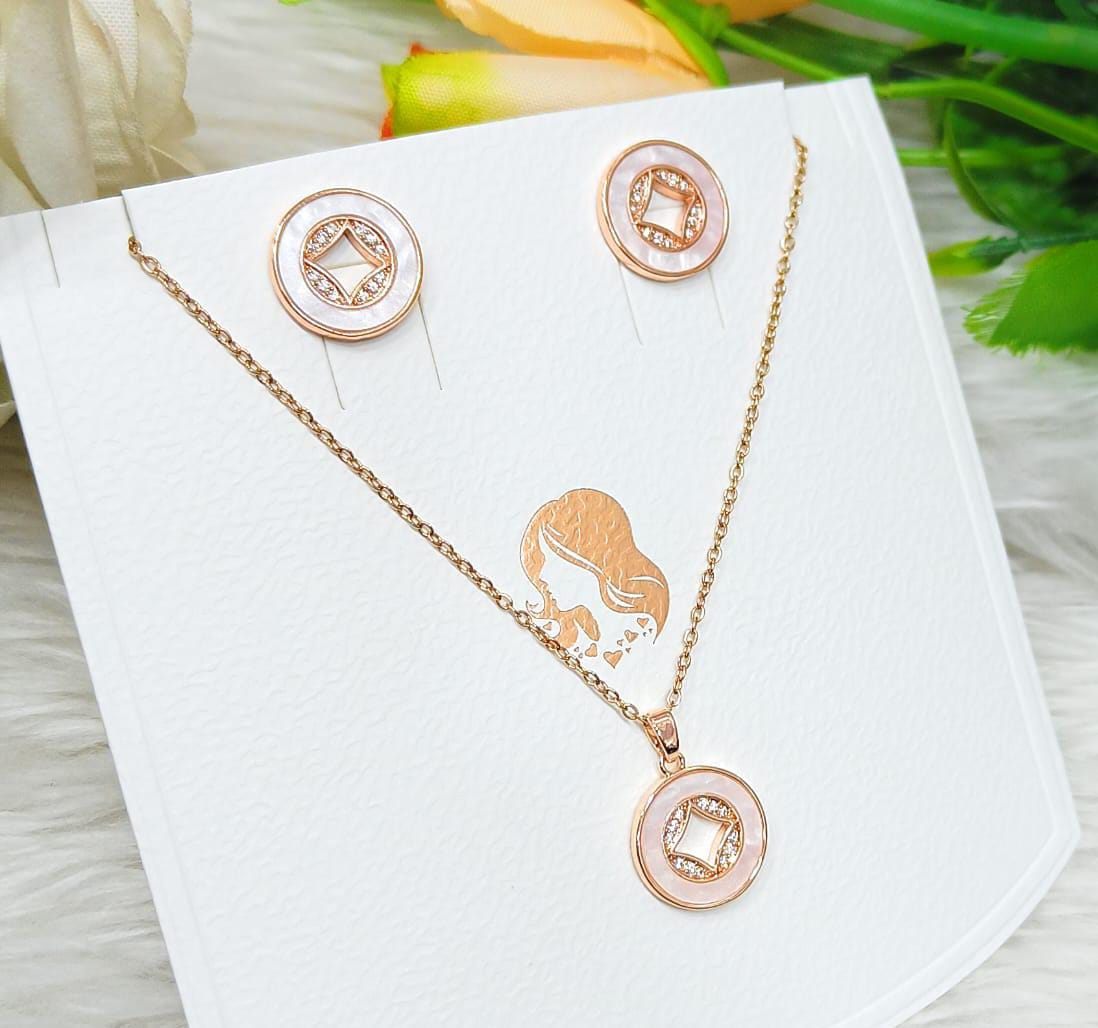 Elysian Halo Pendant Set - Anti-tarnish