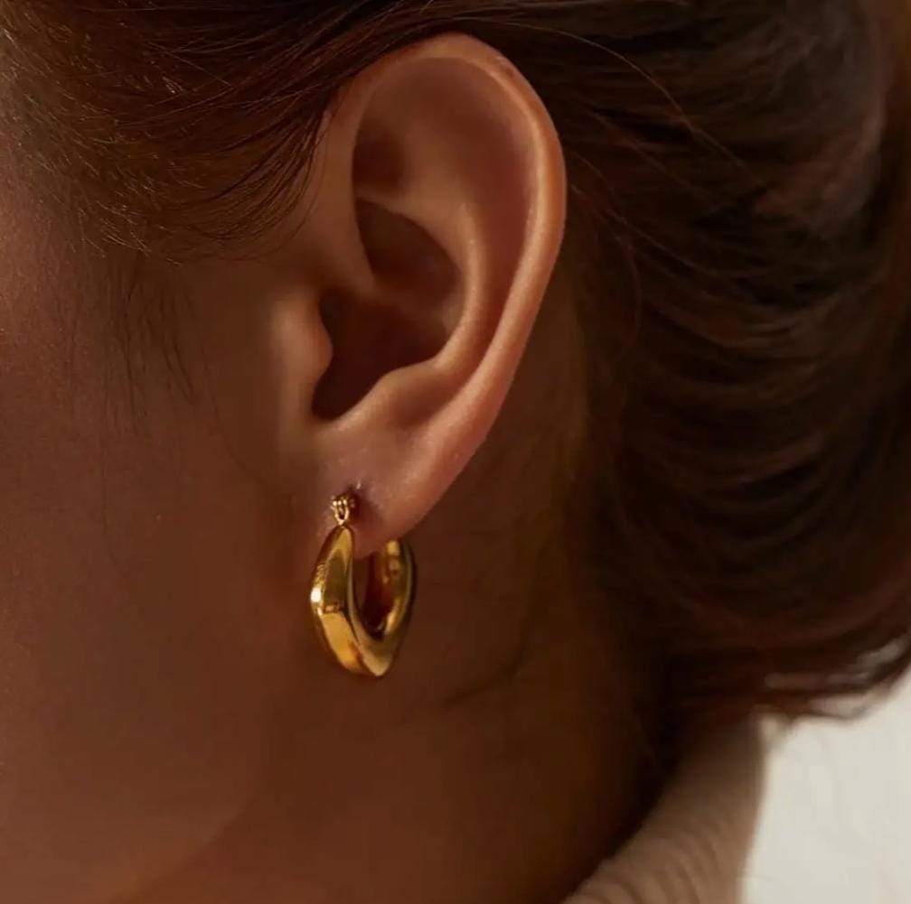 Bold Crescent Hoop Earrings