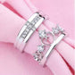 Couple Ring - Eternal Spark Silver Couple Rings – Heart & Cross Edition