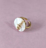 Luna Drip – Mother of Pearl Statement Ring