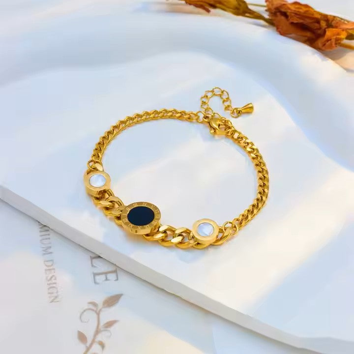 Luminara Roman numerals Bracelet -  Tarnish Resistant