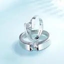 Couple Ring - Together Forever Silver Couple Rings – Sleek Split Design