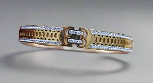 Radiant Bolt – Gold Plated CZ Bracelet