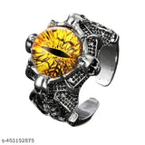 Dragon's Eye Vintage Gothic Ring – Mystic Amber