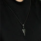 Matte Black Tribal Arrowhead Necklace – Silent Strength. Statement Style.